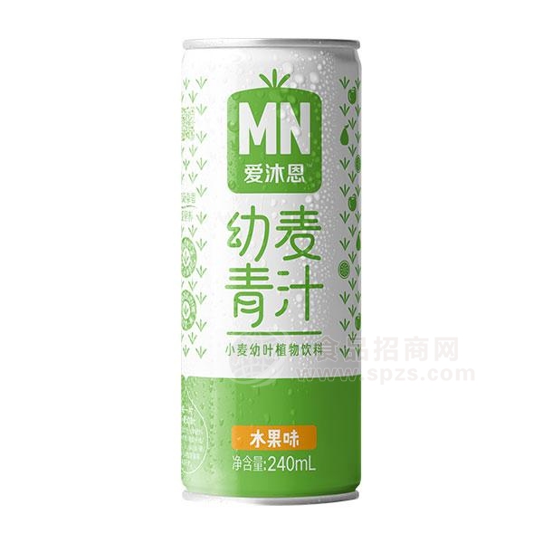 爱沐恩幼麦青汁小麦幼叶植物饮料水果味240ml