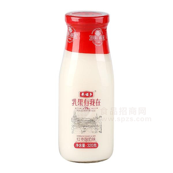 果诺多乳果饮料乳果酸奶系列乳饮料红枣口味320gx12瓶