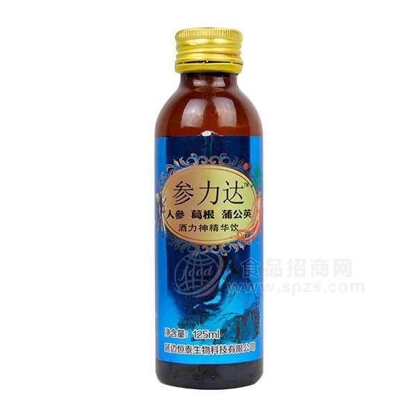 参力达人参葛根蒲公英酒力神精华饮 礼袋装125ml