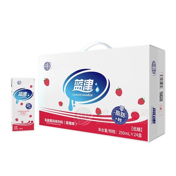 蓝津 低糖乳酸菌风味饮料  乳酸菌 乳饮料 250mlx24盒