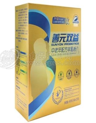 百跃善元双益中老年配方羊奶粉400克 (16*25克）高钙高铁富硒羊乳粉