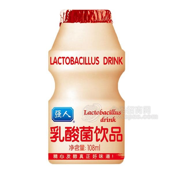 强人 乳酸菌饮品乳饮料108ml