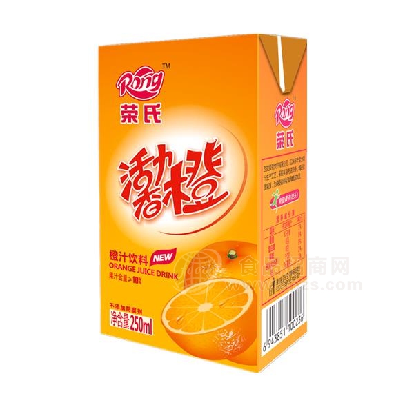 荣氏活力香橙橙汁味果汁饮料250ml