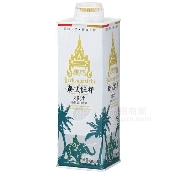 椰郴 泰式鲜榨椰汁 植物蛋白饮料 600ml