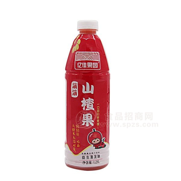 亿佳果园山楂果益生菌发酵复合果汁饮料1.25L