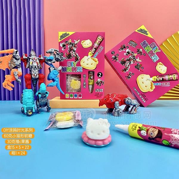 DIY涂鸦时光软糖小猫形软糖