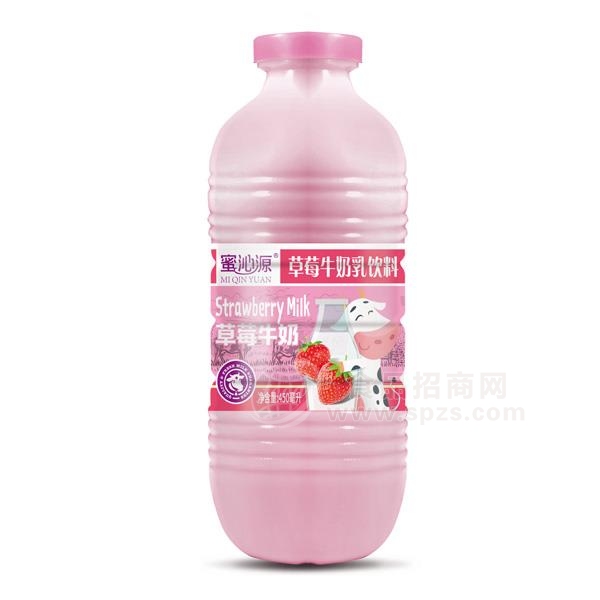蜜沁源草莓牛奶乳饮料450ml