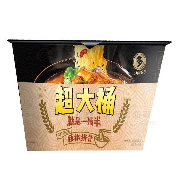 金紫阳超大桶方便面藤椒排骨面