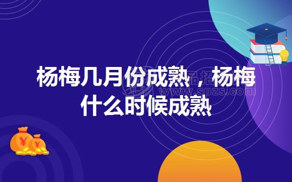 杨梅几月份成熟(杨梅什么时候成熟)