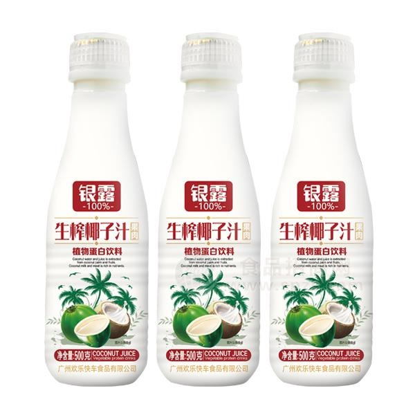 银露果肉生榨椰子汁植物蛋白饮料招商500g 生榨椰汁 餐饮