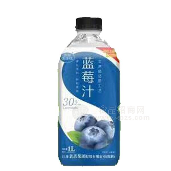 蓝莓汁果汁饮料瓶装招商1L