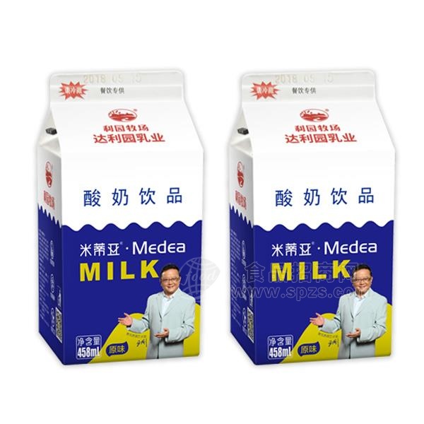 米蒂亚屋顶盒酸奶 原味酸奶饮品乳饮料458ml