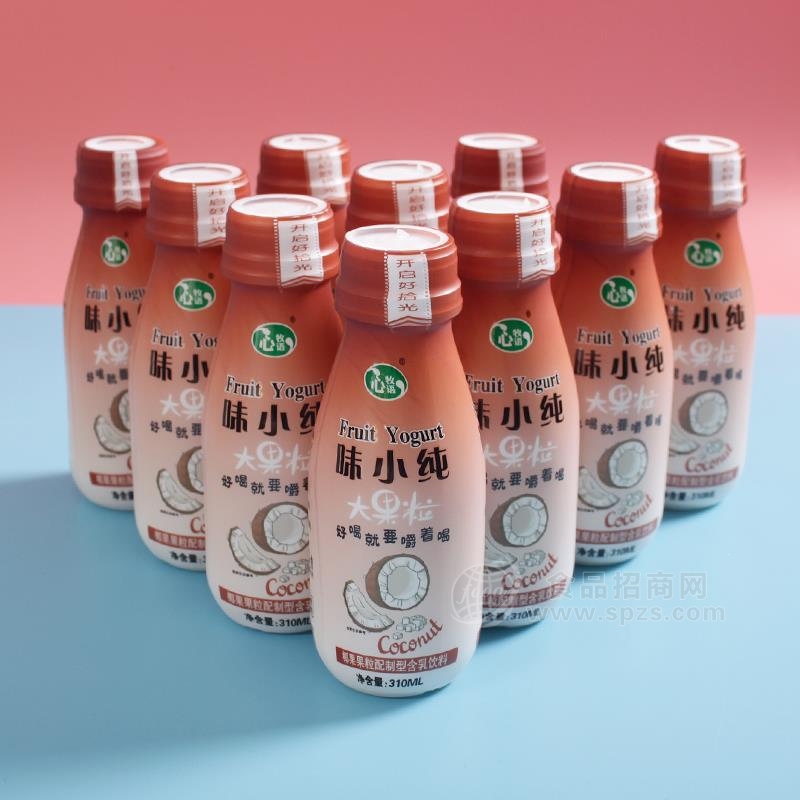 心牧语味小纯椰果果粒配制型含乳饮料310ml