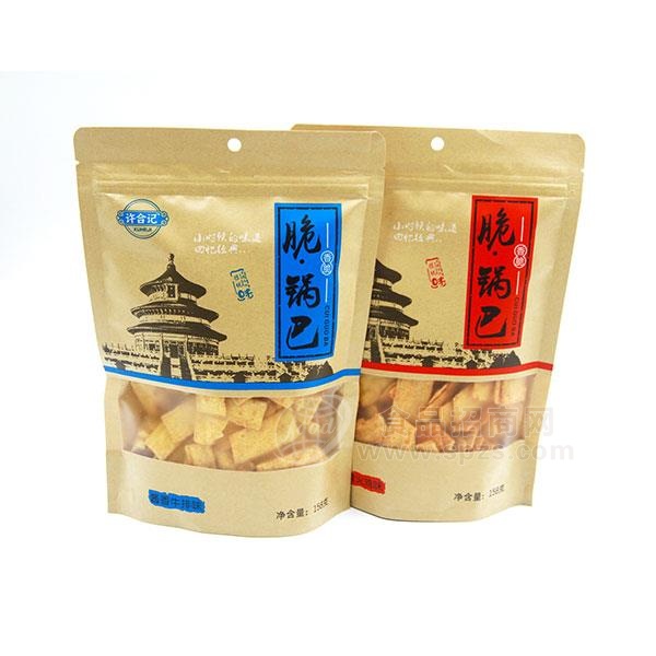 许合记酱香牛排味香辣火鸡味脆锅巴休闲食品158g