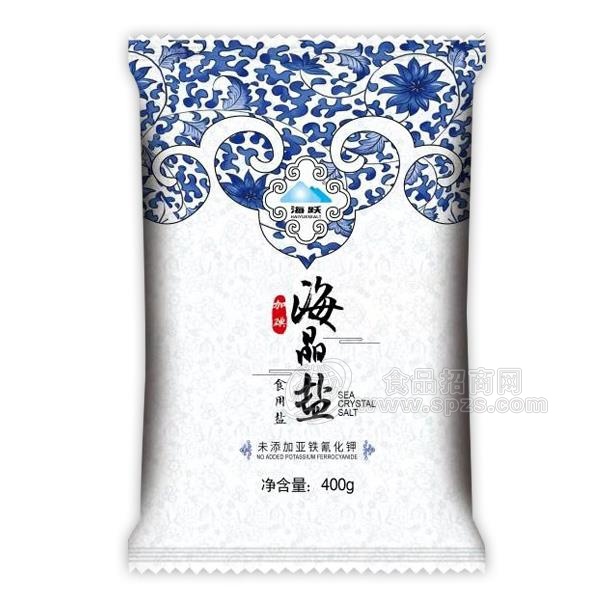 海跃海晶盐食用盐调味品400g