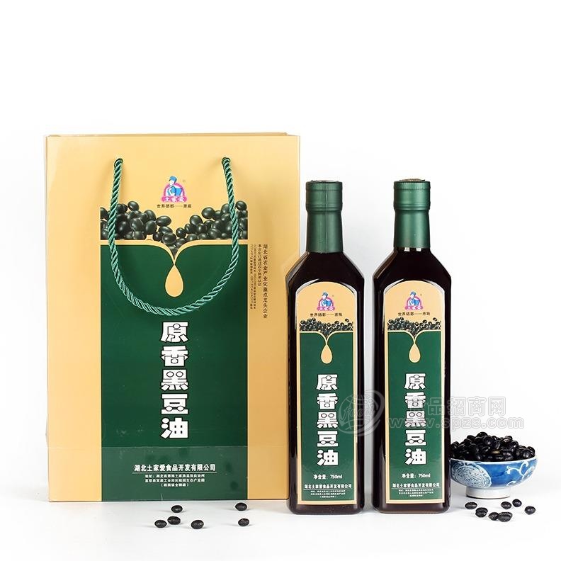 土家爱黑豆油，食用油，植物油，豆油，750ml*8盒/箱，整箱招商