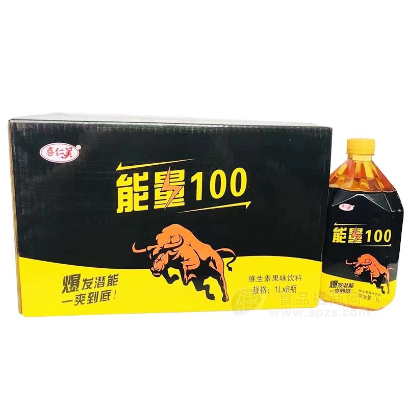 喜仁美能量100维生素果味饮料招商1LX8瓶