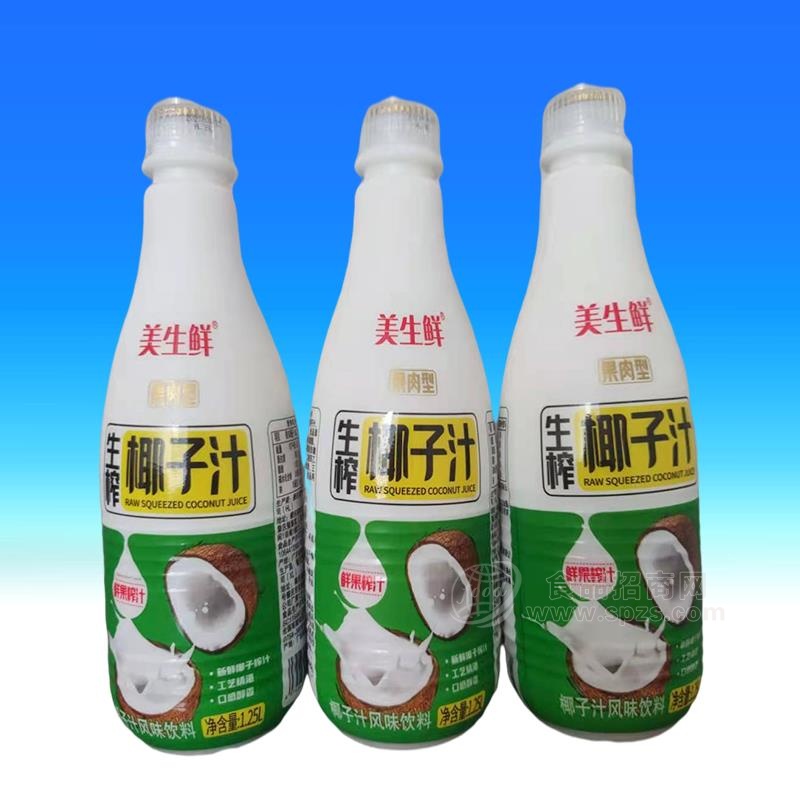 美生鲜生榨椰子汁椰子汁风味饮料招商1.25L