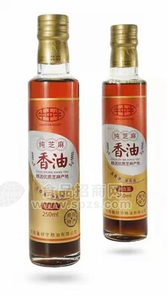 牛中牛香油250ml，纯芝麻香油