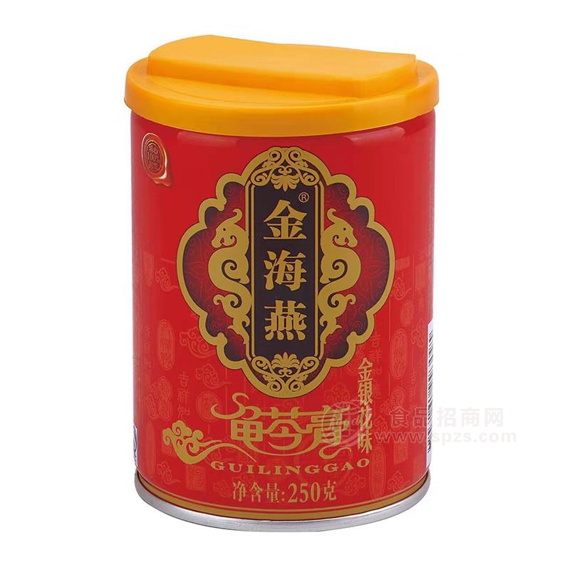 金海燕金银花味龟苓膏罐装方便食品250g