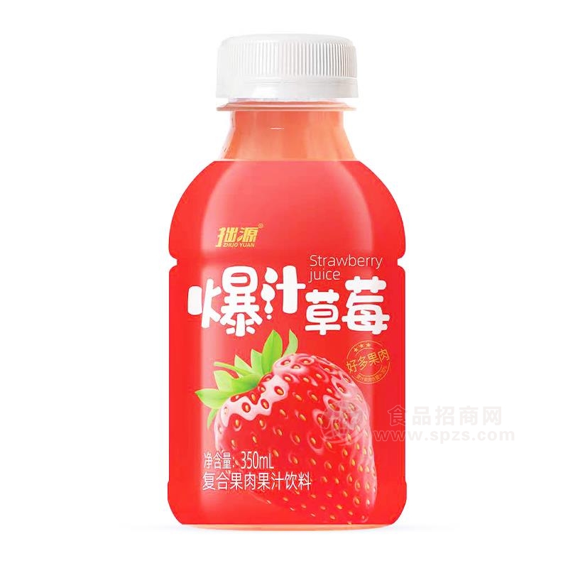 拙源爆汁草莓复合果肉果汁饮料招商350ml
