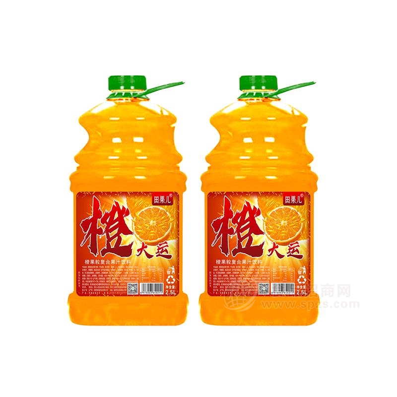 田果儿橙果粒复合果汁饮料桶装招商2.5L