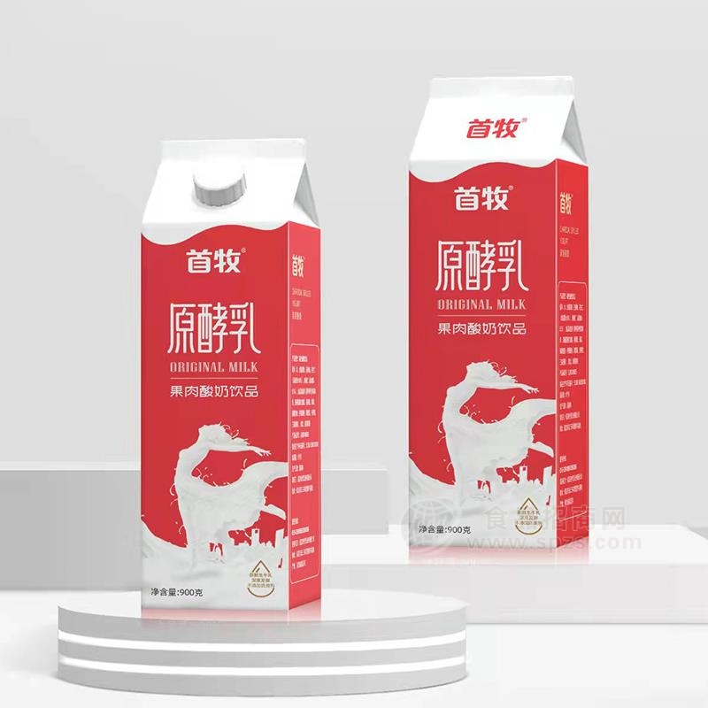 首牧原酵乳果肉酸奶饮品乳饮料900g