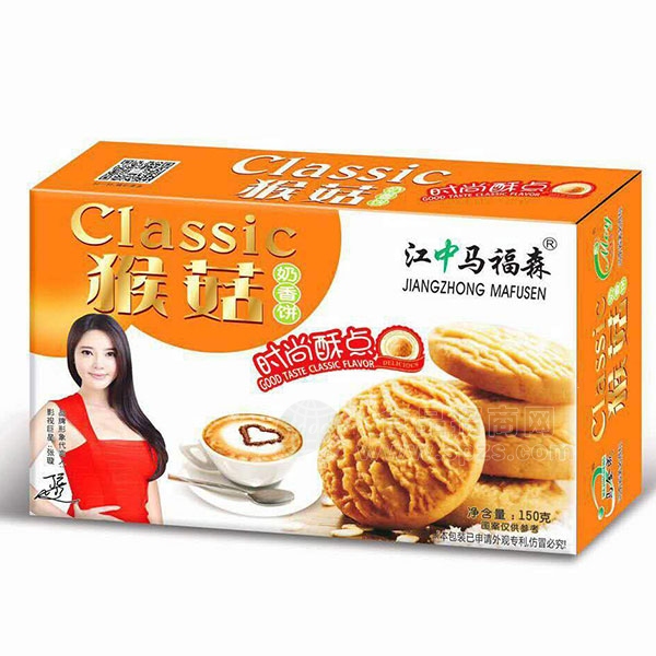 江中马福森 猴菇 奶香饼 150g