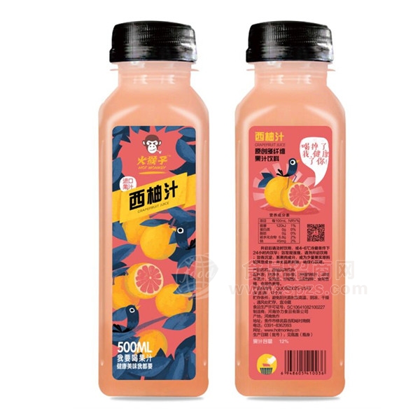 火猴子西柚汁果汁饮料500ml