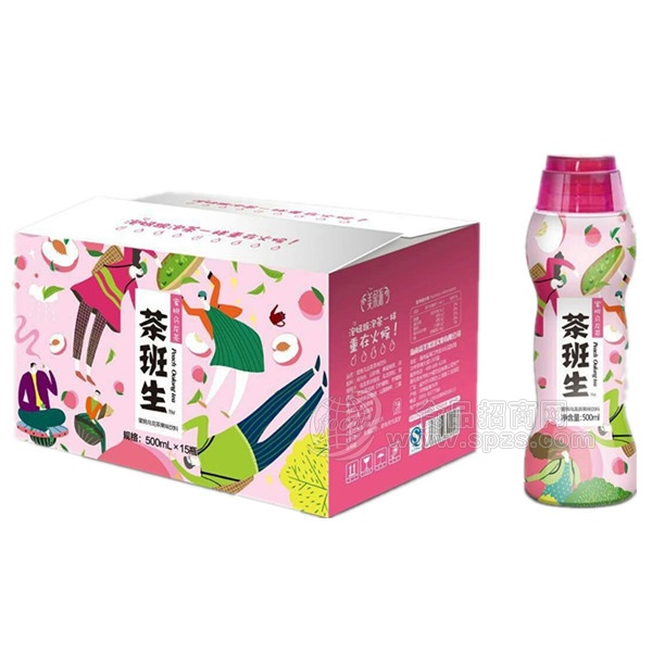 美果派茶班生蜜桃乌龙茶果味饮料500mlx15瓶