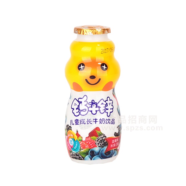 好源钙+锌儿童成长牛奶饮品蓝莓味200ml