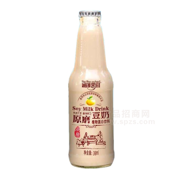 涵冰果园原磨豆奶植物蛋白饮料248ml