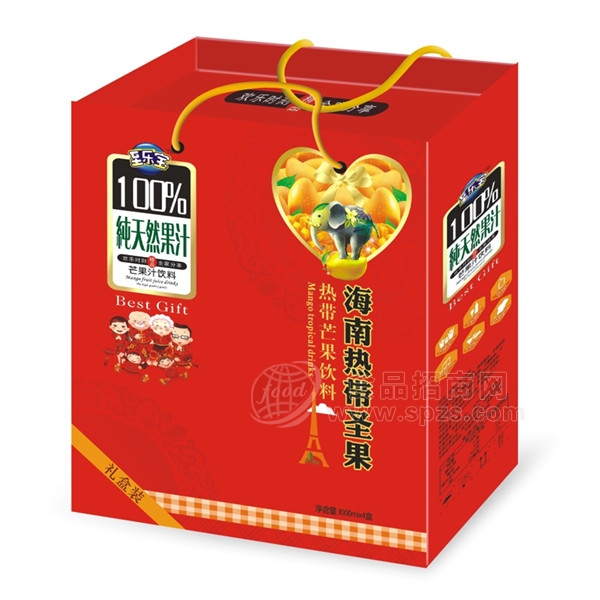 至乐宝***果汁 热带芒果饮料1000mlx4盒