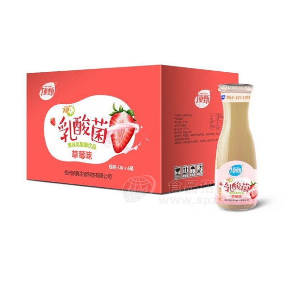 顶甄 草莓味 乳酸菌饮品1.5Lx6瓶