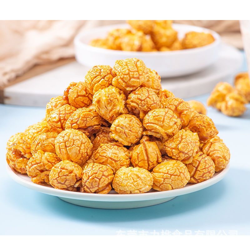 焦糖爆米花120g杯装学校小卖部电影院办公室宅家膨化零食订制批发