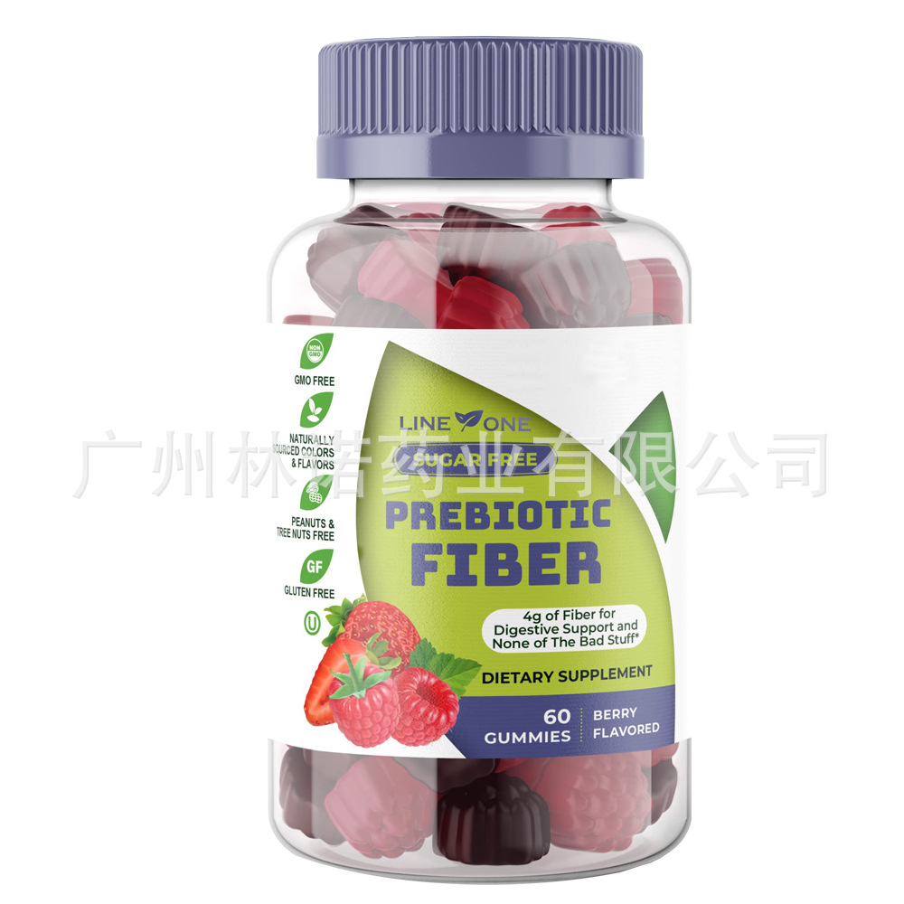 Prebiotic Fiber Gummy,SUGAR FREE,Digestive Healthy,Fiber 4g
