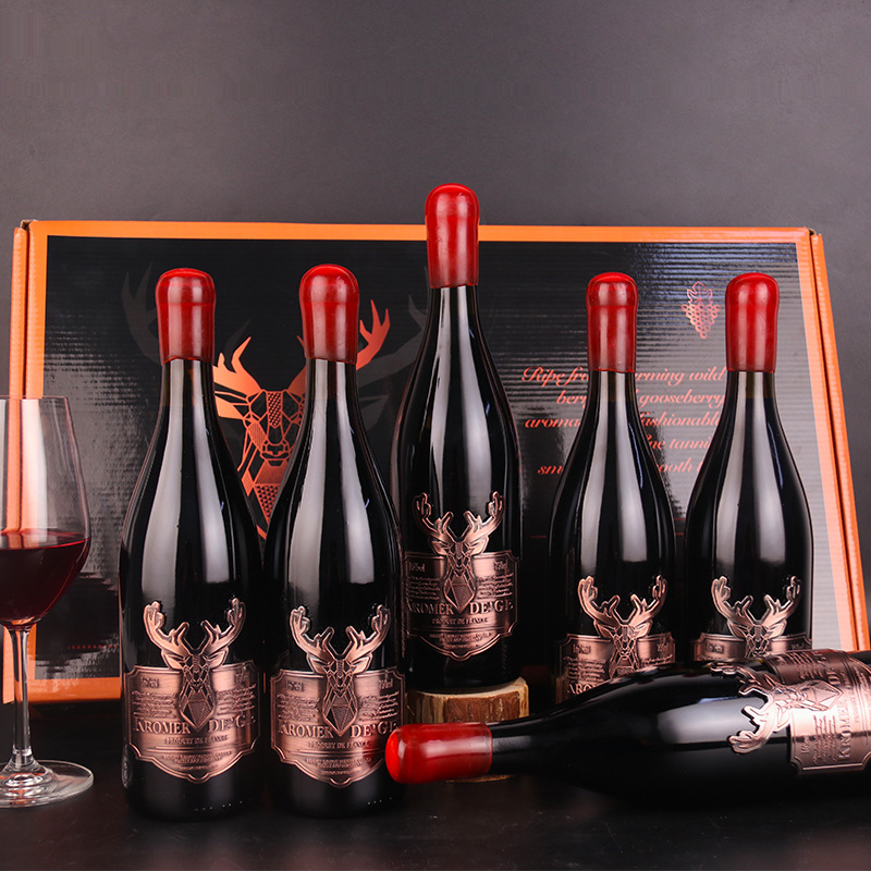 贴牌定制法国进口红酒16度批发礼盒装团购厂家一件代发干红葡萄酒