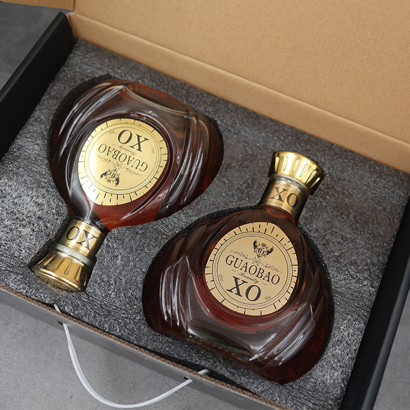 法国进口厂家直供古澳堡XO白兰地礼盒装40度高度酒500ml 红酒洋酒