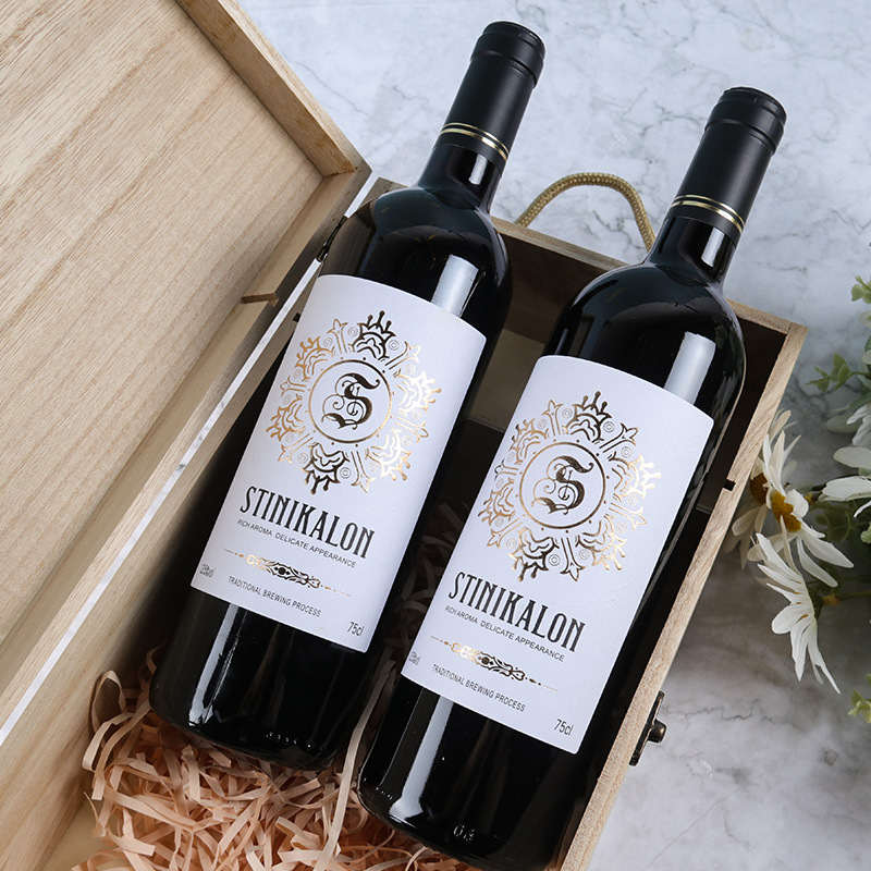 双支木盒装红酒 法国进口干红葡萄酒