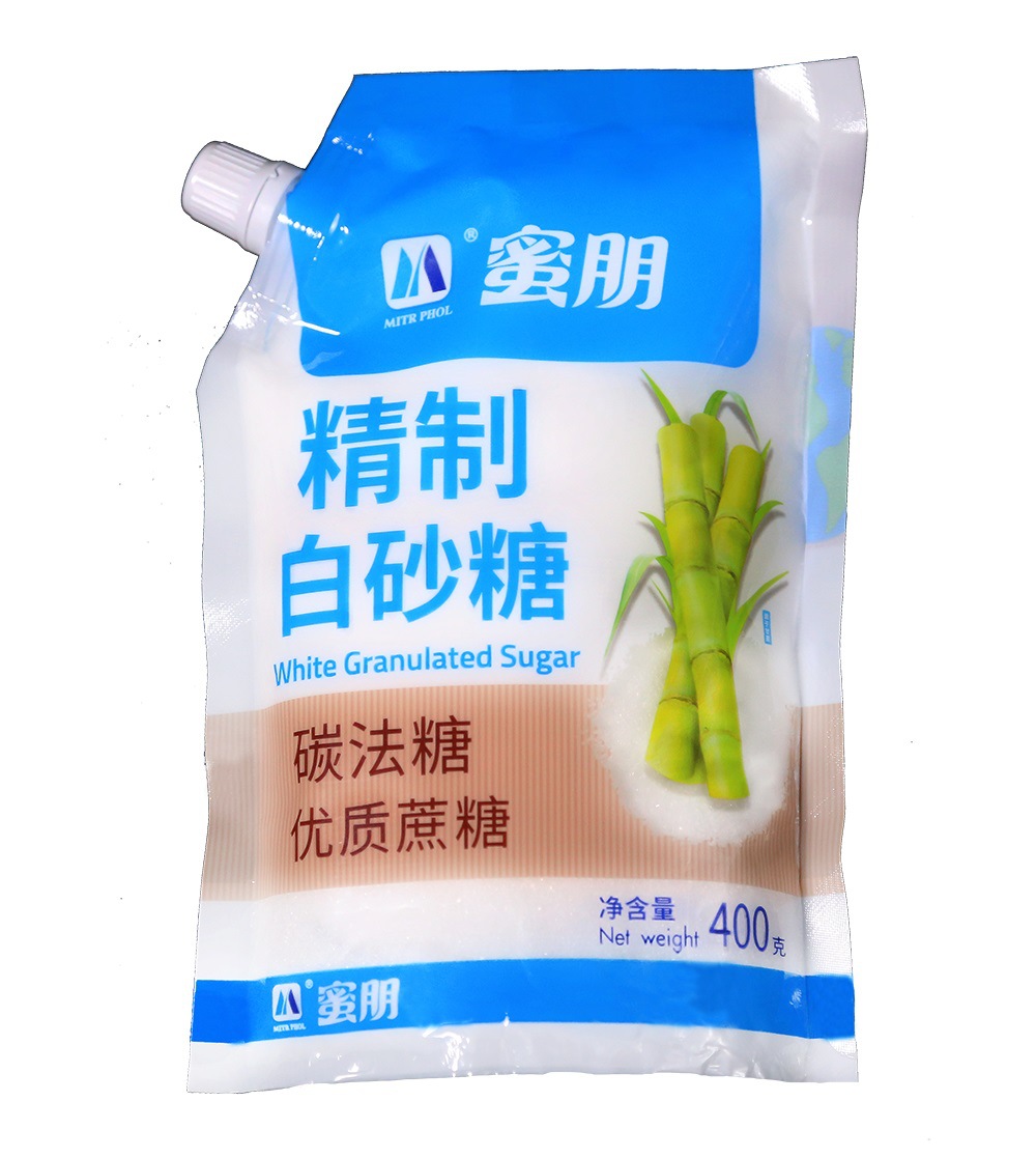 定制白糖袋装家用调味品碳法糖蔗糖蜜朋精制白砂糖400g*20包批发