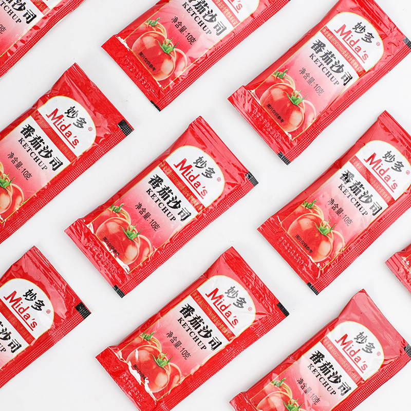 厂家批发番茄沙司番茄酱小包10g袋装调味酱薯条蘸料贴牌食品