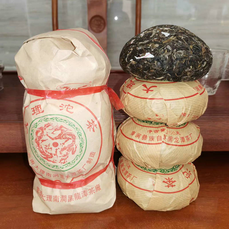 厂家定制云南高山大叶种普洱茶生茶过节送礼小饼袋装250g沱茶生普
